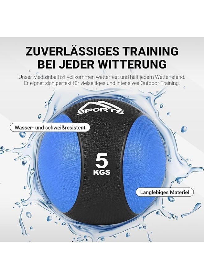 Medical Ball 5 kg | Professional Studio Quality | For Gym, Fitness Training, Body Building, Physical Therapy, Rehabilitation | Various Colors - Image 3